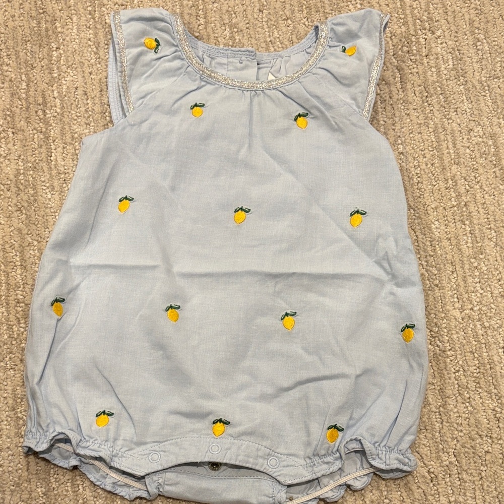Janie and Jack Silver and Blue Baby Outfit